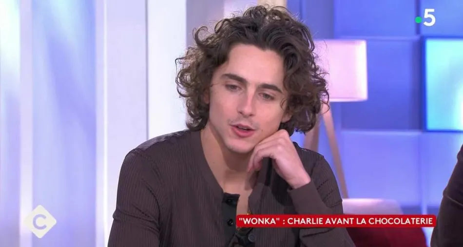 Timothée Chalamet invité de C à vous pour le film « Wonka ». Timothée Chalamet invité de C à vous pour le film « Wonka ».