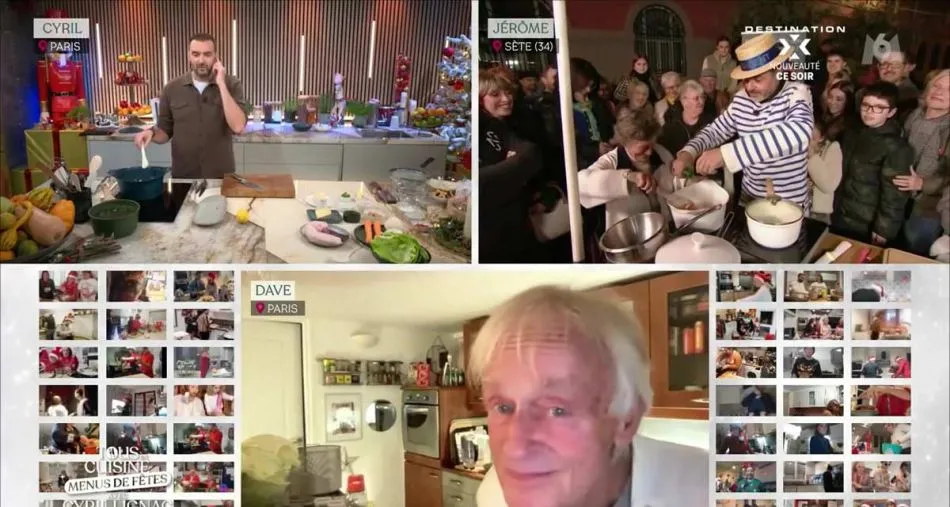 Dave invité de Tous en cuisine avec Cyril Lignac sur M6. Dave invité de Tous en cuisine avec Cyril Lignac sur M6.