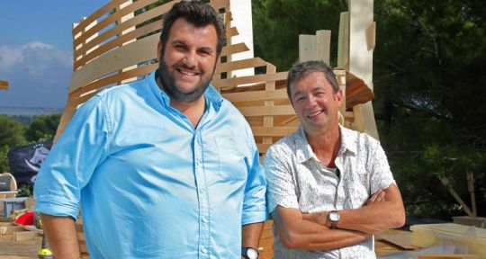 Camping paradis :Catherine Erhady (Plus belle la vie) et  Frédéric Bouraly (Scènes de ménages) en plein carnaval
