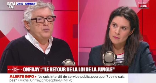 « C’est quoi ce cinéma ? » Apolline de Malherbe interrompt son interview avec Michel Onfray sur BFMTV