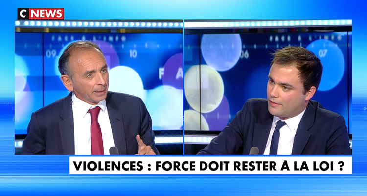 Face à l’info (audiences) : Christine Kelly se maintient pour le débat très tendu entre Eric Zemmour et Charles Consigny Face à l’info (audiences) : Christine Kelly se maintient pour le débat très tendu entre Eric Zemmour et Charles Consigny