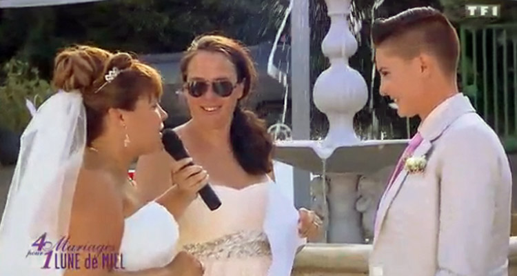 4 mariages pour 1 lune de miel : Roxane ouvre la compétition avant le mariage homosexuel de Cathia & Virginie 4 mariages pour 1 lune de miel : Roxane ouvre la compétition avant le mariage homosexuel de Cathia & Virginie